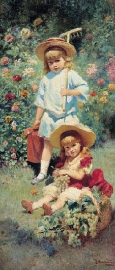 Konstantin Makovsky Children of the Artist, France oil painting art